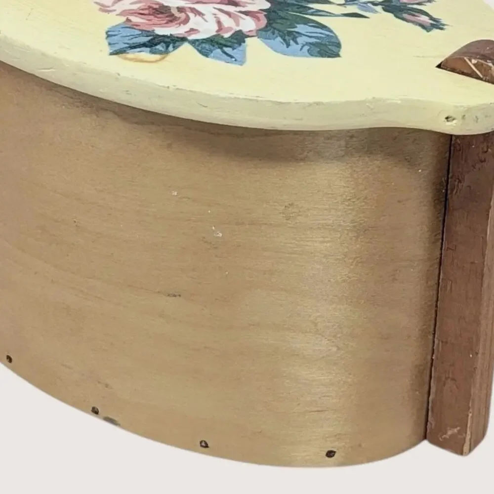 Mid Century Putney Basketville Wooden Floral Lidded Basket
